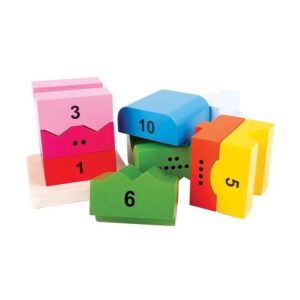 Bigjigs – Дървена кула с елементи от 1 до 10 Bigjigs – Дървена кула с елементи от 1 до 10 - Technomani