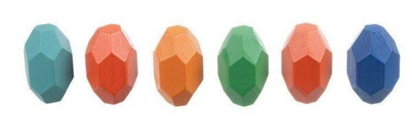 Цветни дървени камъчета за баланс  - Technomani