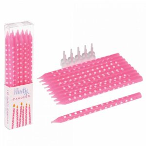 Rex London – Комплект свещи за рожден ден – Розови  - Technomani