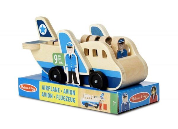 Melissa & Doug – Дървено самолетче за сортиране с пътници и багаж - Technomani