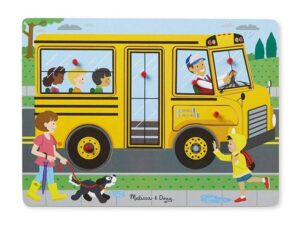 Melissa & Doug – Дървен музикален пъзел с дръжки – Рими – Автобус Melissa & Doug – Дървен музикален пъзел с дръжки – Рими – Автобус - Technomani