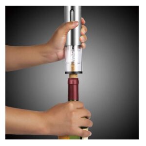 Електрически тирбушон с USB Kinghoff KH 1589 Електрически тирбушон с USB Kinghoff KH 1589, Зареждащ се, До 60 отваряния с 1 зареждане, Инокс - Technomani