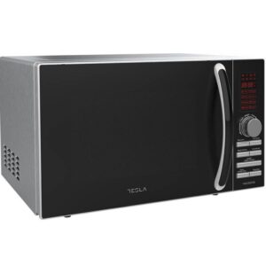 Микровълнова фурна Tesla MW2390MB Микровълнова фурна Tesla MW2390MB, 23 литра, 800W, Грил, Размразяване, Дигитално управление, 5 нива на мощност, Сребрист/Черен - Technomani