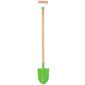 Bigjigs – Детска градинска лопата с дълга дръжка – Зелена - Technomani