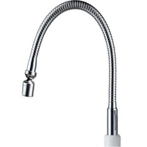 Гъвкав чучур за електрически нагревател Rosberg R57101C22, Диаметър - 22 мм, Хром - Technomani