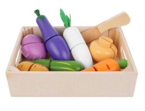Детски дървен комплект за рязане – Зеленчуци - Technomani
