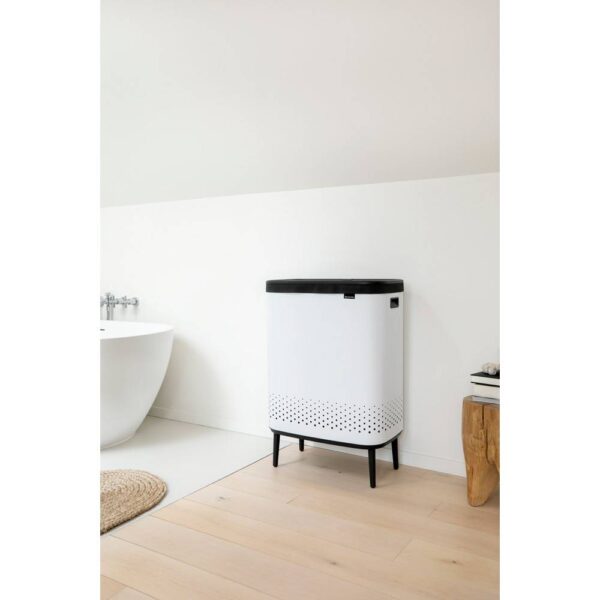 Кош за пране Brabantia Bo 2x45L, White - Technomani