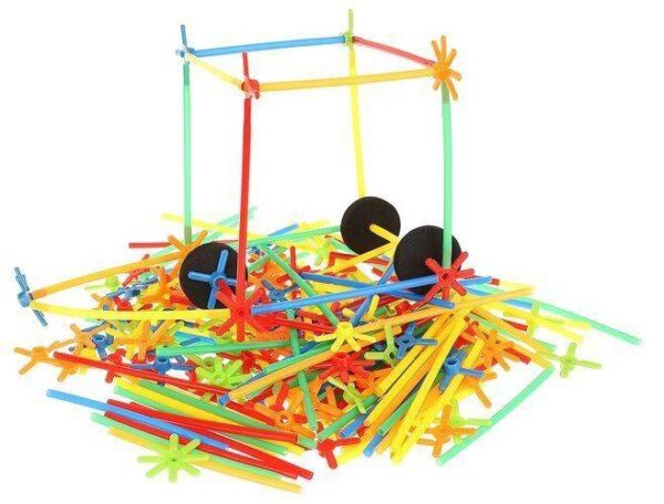 Детски креативен комплект за игра със сламки  - Technomani