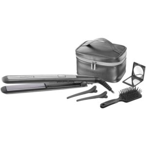 Комплект за изправяне на коса Remington PRO-Ceramic Titanium S5506GP Комплект за изправяне на коса Remington PRO-Ceramic Titanium S5506GP, Керамично покритие, LCD екран,150-230C, Boost, Черен - Technomani