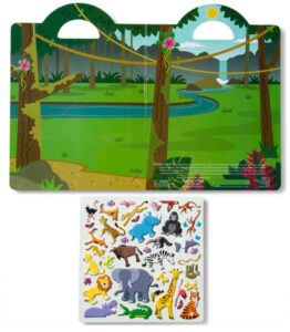 Melissa & Doug – Книжка със стикери за многократна употреба – Сафари  - Technomani