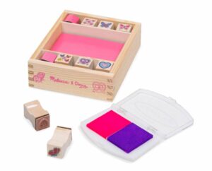 Melissa & Doug – Дървени печати – Сърчица и пеперудки  - Technomani