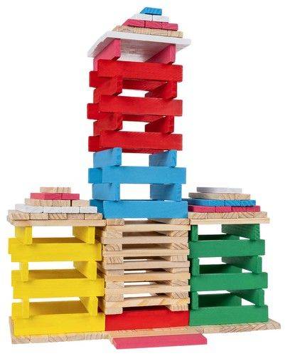 Дървен комплект със строителни блокчета – 150 части - Technomani