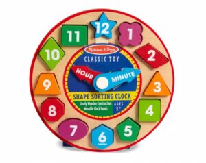 Melissa & Doug – Дървен часовник сортер – Цветове и форми Melissa & Doug – Дървен часовник сортер – Цветове и форми - Technomani