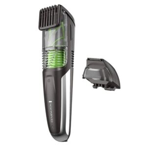 Машинки за подстригване Remington Vacuum MB6850, Безжична, Фуния Вакуум, 2-18 мм, 60 мин, Титаниеви остриета, Черен/сребрист - Technomani