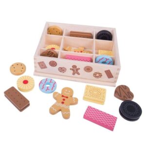 Bigjigs – Дървени бисквити в кутия - Technomani