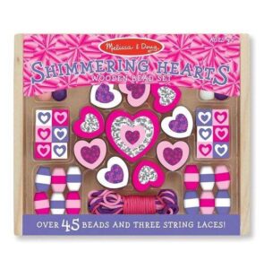 Melissa & Doug – Дървен комплект мъниста – Блестящи сърца Melissa & Doug – Дървен комплект мъниста – Блестящи сърца - Technomani