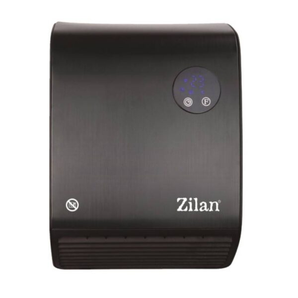 Вентилаторна печка за стена Zilan ZLN5633, 2000W, LED, Засичане на отворен прозорец, Таймер, 10-49 градуса, IPX2, Черен - Technomani