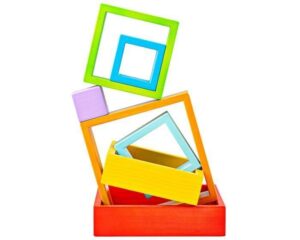 Bigjigs – Дървена играчка за сортиране – Квадрати Bigjigs – Дървена играчка за сортиране – Квадрати - Technomani