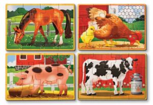 Melissa & Doug – Четири дървени пъзела в кутия – Животните от фермата Melissa & Doug – Четири дървени пъзела в кутия – Животните от фермата - Technomani