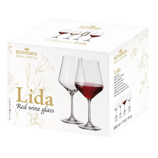 Чаша за вино Bohemia Royal Lida, 6 броя - Technomani