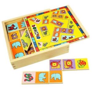 Bigjigs – Дървено домино Животни Bigjigs – Дървено домино Животни - Technomani