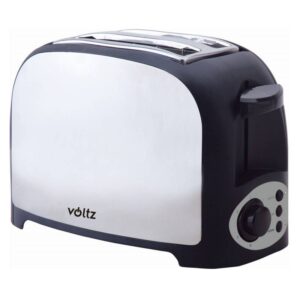 Тостер за хляб Voltz V51440D Тостер за хляб Voltz V51440D, 750W, За 2 филии, 7 нива, Тавичка за трохи, Инокс/Черен - Technomani