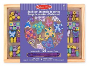 Melissa & Doug – Комплект за нанизване с дървени мъниста – Пеперудки - Technomani