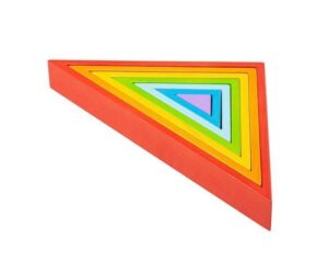 Bigjigs – Дървена играчка за сортиране – Триъгълници - Technomani