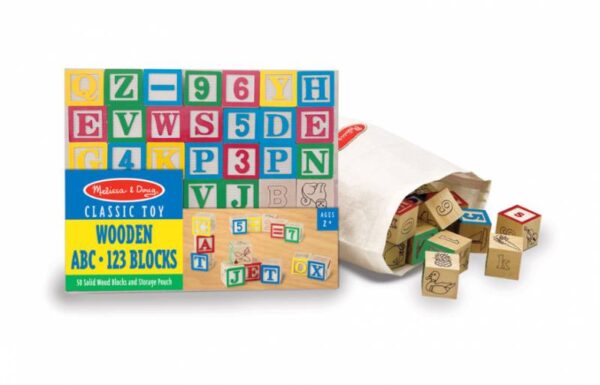 Melissa & Doug – Дървени кубчета с английската азбука и цифри - Technomani