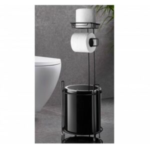 Стойка за тоалетна с кош Metalife AKB-755, За кошче, хартия и телефон - Technomani