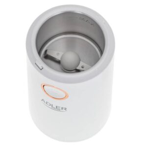 Кафемелачка Adler AD 4446WG Кафемелачка Adler AD 4446WG, 150W, Прозрачен капак, Защита, 75 гр, Бял/златист - Technomani
