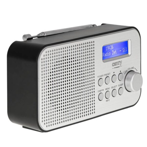 Радио цифрово Camry CR 1179, 2000 mAh, DAB/DAB/FM, Аларма, Жак за слушалки, Сребрист - Technomani