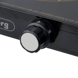 Керамичен котлон Rosberg R51445DB, 2000W, Инфрачервен, Термостат, Черен - Technomani