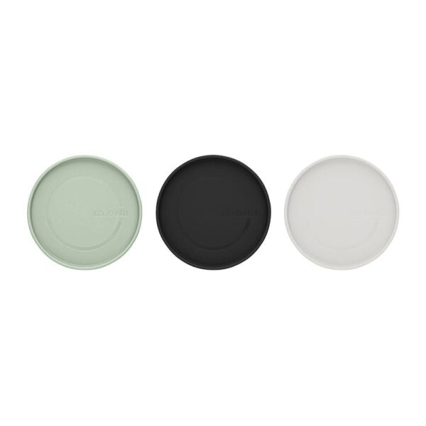 Буркани комплект Brabantia Stackable 0.3L+0.6L+1.1L, Light Grey/Dark Grey/Jade Green, 3 броя - Technomani