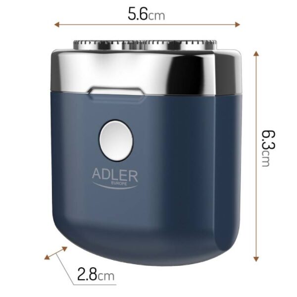 Самобръсначка мини Adler AD 293, 250 mAh, USB Type C, За пътуване, Безжична - Technomani