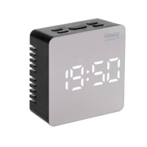 Дигитален часовник с аларма Camry CR 1150b, Огледален, Стайна температура, LED, Черен - Technomani