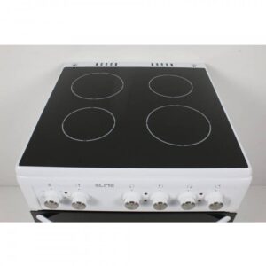 Готварска печка Elite EFC-2532 Готварска печка Elite EFC-2532, 6000 W, Керамичен плот, Ширина 60 см, 4 котлона, Термостат, Осветление, Бял - Technomani
