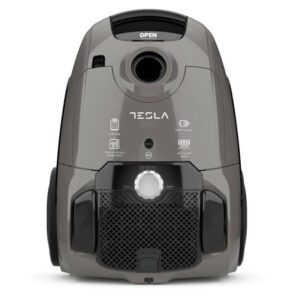 Прахосмукачка с торба Tesla BG300G Прахосмукачка с торба Tesla BG300G, 800W, 3.5 литра, HEPA миещ се филтър, 76 dB, Сив - Technomani