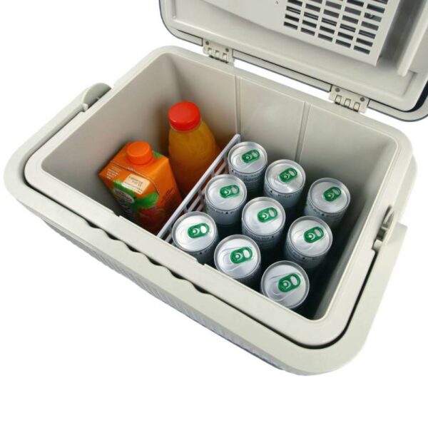 Хладилна чанта Camry CR 8065 , 24 литра, 12V/230V, Охлаждане и затопляне, Включени кабели, Сив - Technomani