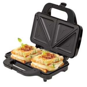 Тостер за сандвичи XL Adler AD 3043, 1300 W, 28.5x15 см, Термостат, Инокс/черен - Technomani