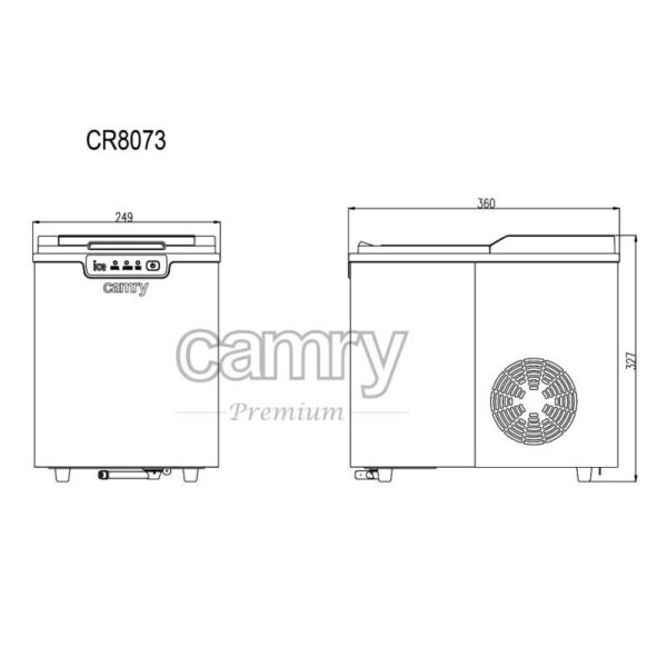 Ледогенератор Camry CR 8073, 12кг/12 часа, 2.2 литра, 70 dB, Черен/Сив - Technomani