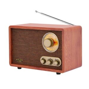 Радио Adler AD 1171, 4.5W, Ретро дизайн, AM/FM, Bluetooth, MP3, USB, Кафяв - Technomani