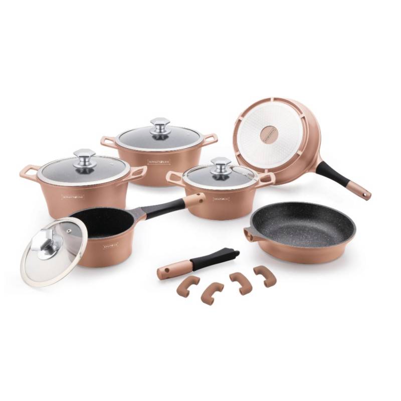 Комплект тенджери и тигани Royalty Line RL-ES1014M Copper