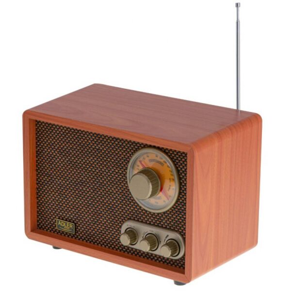 Радио Adler AD 1171, 4.5W, Ретро дизайн, AM/FM, Bluetooth, MP3, USB, Кафяв - Technomani