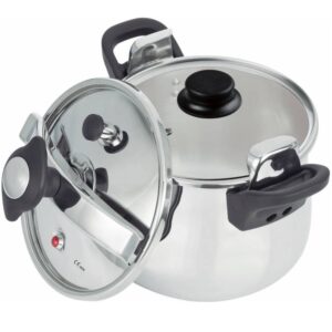 Тенджера под налягане Rosberg R51311A7, 7 литра, 2 капака, Индукция, Трислойно дъно, Инокс - Technomani