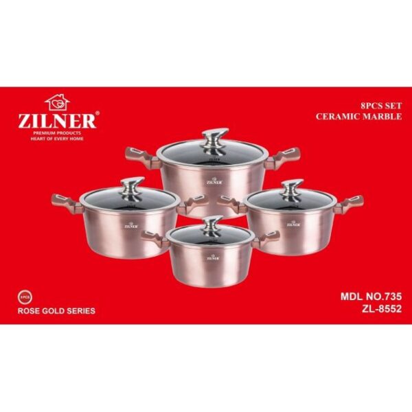 Луксозен комплект съдове за готвене 8 части ZILNER ZL-8552