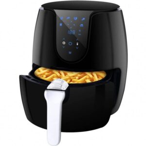 Фритюрник с горещ въздух AirFryer VPCOK LQ-2507B, 1500W, 3.5 L, Таймер, 80-200 C, Черен - Technomani