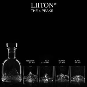 Комплект чаши и бутилка за уиски LIITON PEAKS 5 части - Technomani