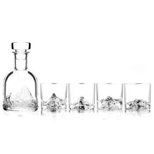 Комплект чаши и бутилка за уиски LIITON PEAKS 5 части - Technomani
