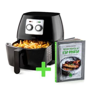 Фритюрник с горещ въздух Muhler MFX-655X + Книга с рецепти за еър фрайър от Борислава Люцканова Фритюрник с горещ въздух Muhler MFX-655X + Книга с рецепти за еър фрайър от Борислава Люцканова - Technomani